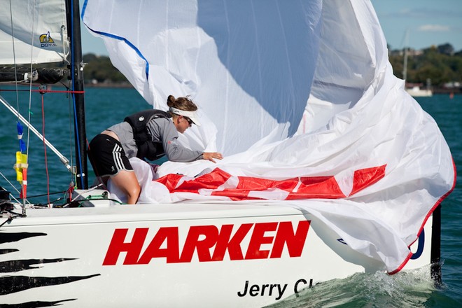 Charlotte Moss - Hannah Osbourne (RNZYS) - Harken International Youth series © Ivor Wilkins/Offshore Images http://www.offshoreimages.com/